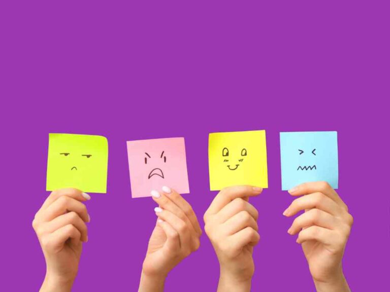 les différentes émotions sur un post-it